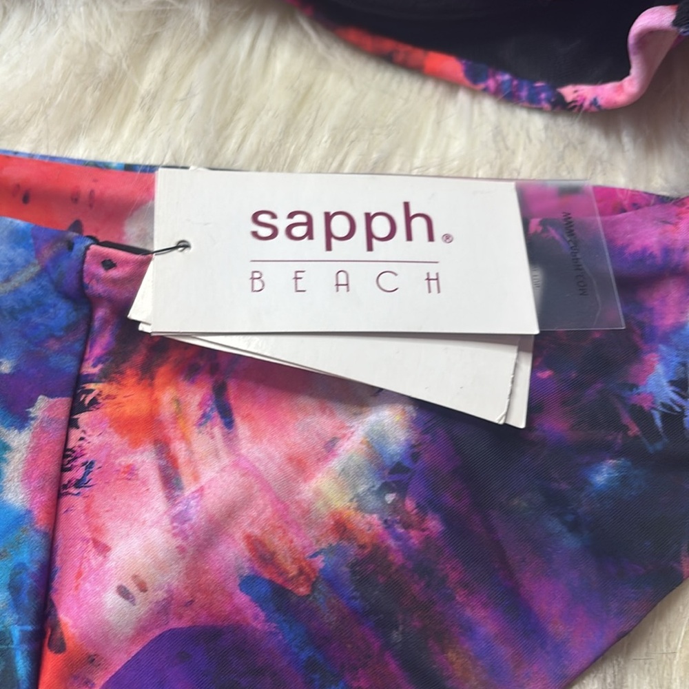 🆕 Sapph Beach 
  2 piece Top medium with push up 
Bottom Size small - Picture 7 of 8